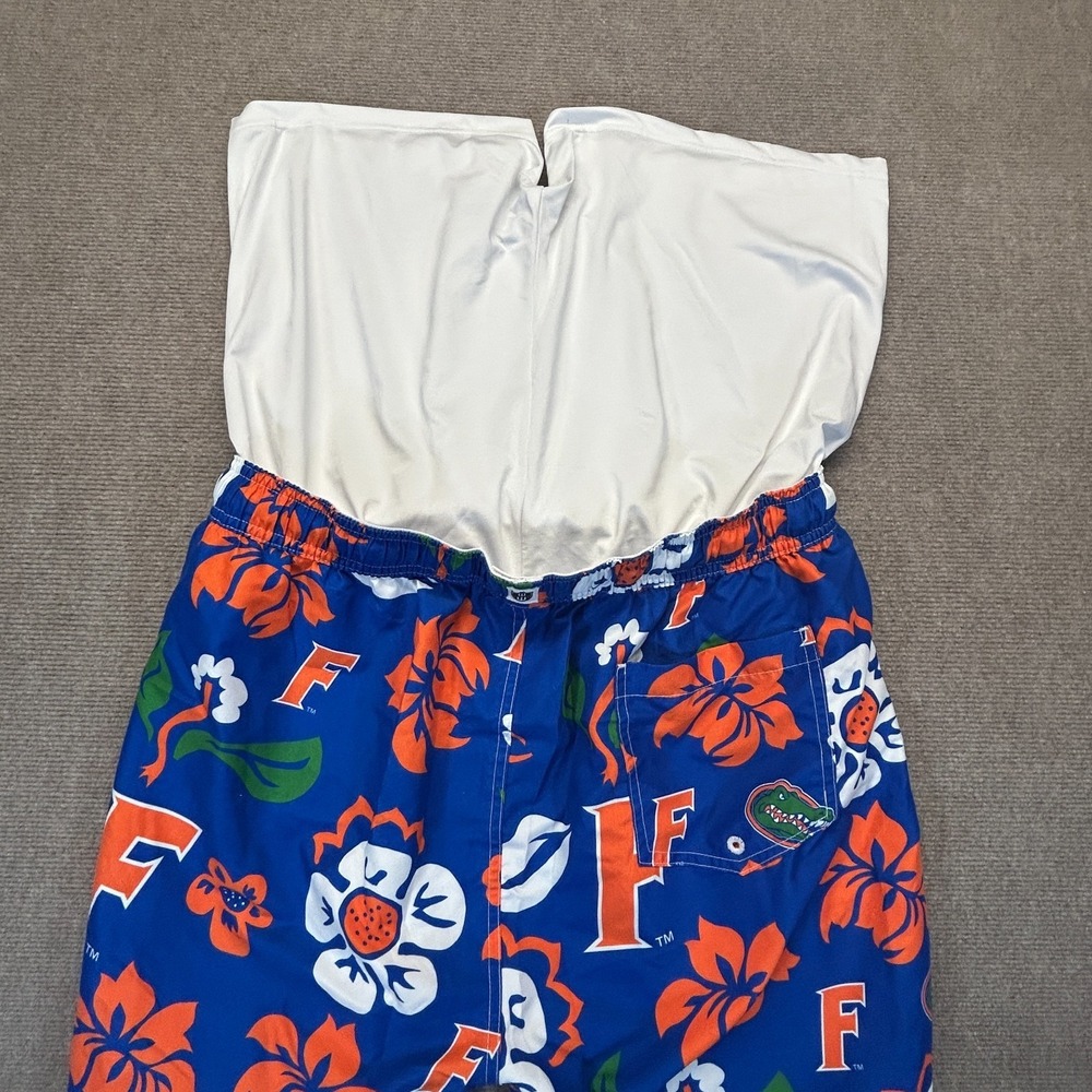 Florida Gators Swim Trunk Short Mens XL Lined Floral Volley AOP Wes and Willy 5" - Picture 7 of 12